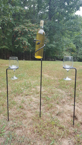 Wine Glass Holder (optional Wine Bottle Holder)