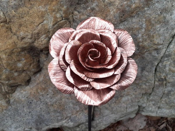 Copper and Steel Forever Rose (without stem leaves)