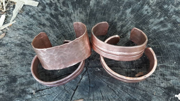 Hand forged copper bracelet
