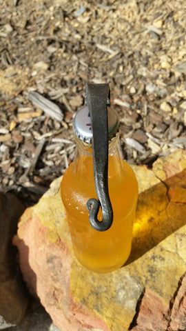 Hand forged bottle opener, key chain